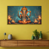 Rustic Lord Ganesha Wall Décor – Ethnic Vintage Art